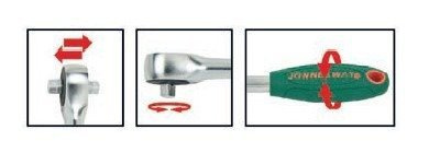 Grzechotka z obrotową rączką 3/8" 60 zębów Jonnesway R6603