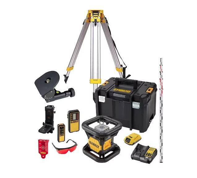 DEWALT.LASER OBROTOWY 18V DCK374D1R 1x2,0Ah TSTAK +ŁATA +STATYW