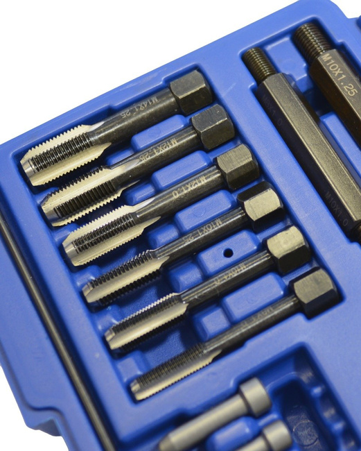 Zestaw do regeneracji gwintów świec żarowych 33 szt. QUATROS QS14140