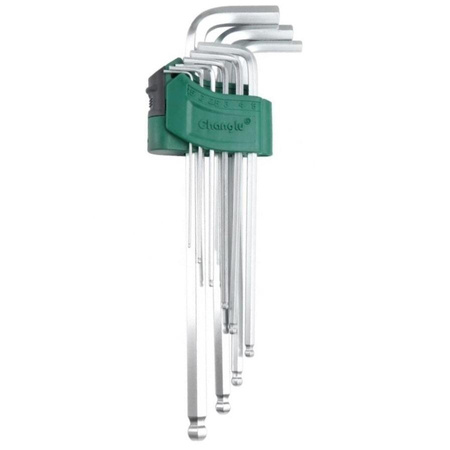 Klucz imbusowy L, extra long, zestaw końcowy 9 sztuk. CL401903 - CHANGLU TOOLS