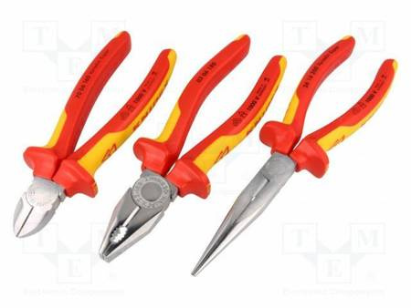 KNIPEX ZESTAW SZCZYPIEC IZOLOWANYCH 3szt