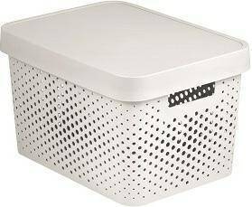 CURVER POJEMNIK AŻUR INFINITY 17L  Z PRZYKRYWKĄ   /BIAŁY