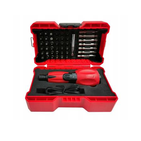 Wkrętak z zestawem bitów 45 szt.