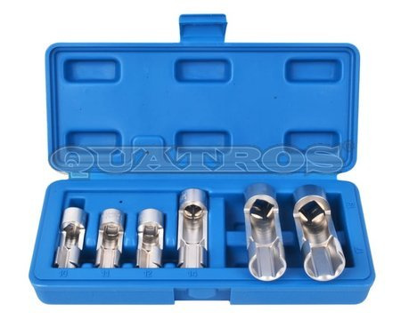 Quatros Zestaw nasadek długich otwartych 3/8" 1/2" 10-19 mm 6 szt. QS20711