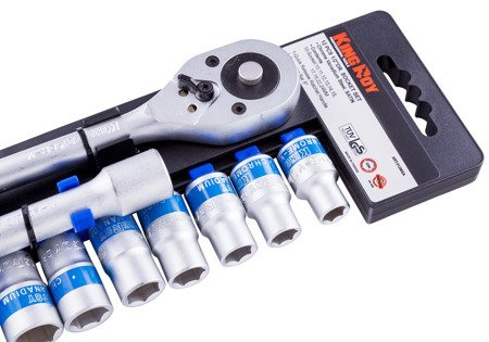Zestaw kluczy nasadowych 1/2" 10-24 mm 12 szt. King Roy