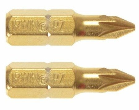 Grot Pozidriv Pz2 L=25 mm 1/4" TiN 2 szt. Irwin 10504402