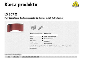KLINGSPOR PASY BEZKOŃCOWE DO ELEKTRONARZĘDZI LS307X 75mm x 533mm gr. 36 /5szt.