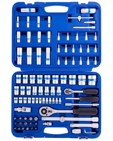 Zestaw kluczy nasadowych 1/4" i 1/2" w walizce 94 elementy King Roy CTL00249