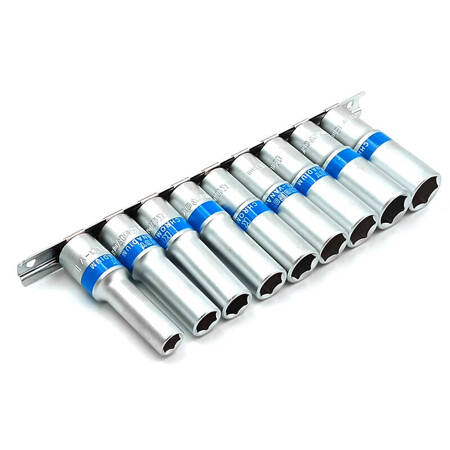 Zestaw kluczy nasadowych długich 10-19 mm 9 szt. King Roy CTL0066