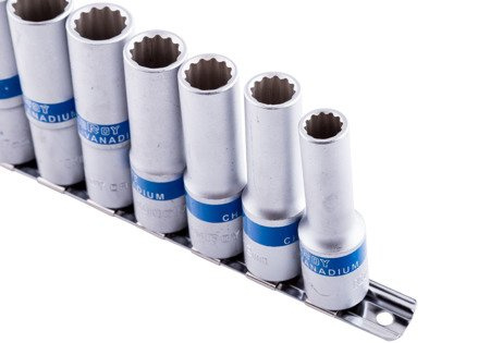 Zestaw nasadek długich 1/2" 12-kąnych 10-19 mm 9 szt. King Roy CTL00113