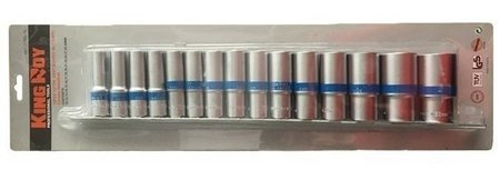Zestaw nasadek długich 1/2" 12-kątnych 10-32 mm 15 szt. King Roy CTL00307