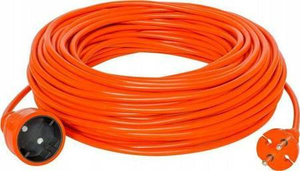 PRZEDŁUŻACZ OGRODOWY 20m 2x1 POMARAŃCZOWY