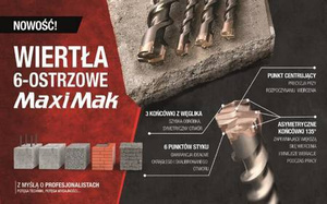 MAKITA WIERTŁO SDS MAX 20x 780x 920mm MAXI MAK 6-OSTRZOWE
