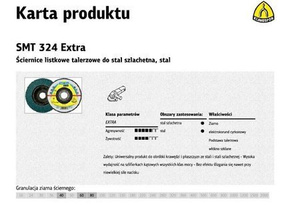 KLINGSPOR ŚCIERNICA LISTKOWA WYPUKŁA SMT324 EXTRA 125mm gr. 60