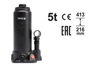YATO DŹWIGNIK TŁOKOWY HYDRAULICZNY SŁUPKOWY  5T, 216 - 413mm