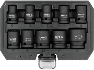 YATO ZESTAW NASADEK UDAROWYCH 1/2"  10el.