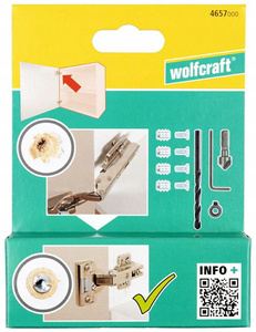 WOLFCRAFT ZESTAW NAPRAWCZY DO ZAWIASÓW PUSZKOWYCH, PO STRONIE KORPUSU,