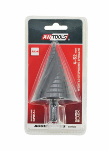 AW WIERTŁO STOPNIOWE SPIRALNE/ 4-52mm/ AICrN/ CZARNE