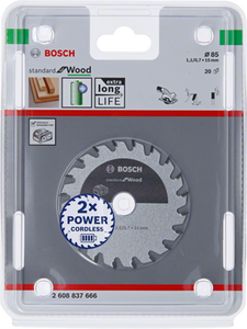 BOSCH PIŁA STANDARD WOOD ACCU 85x15x20z
