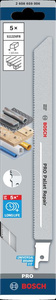 BOSCH BRZESZCZOT DO PIŁY SZABLASTEJ PRO PALLET REPAIR S1132VFR 0,9 x 19 x 225mm /5szt.