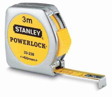 STANLEY MIARA ZWIJANA  3m POWERLOCK METALOWA LUZ