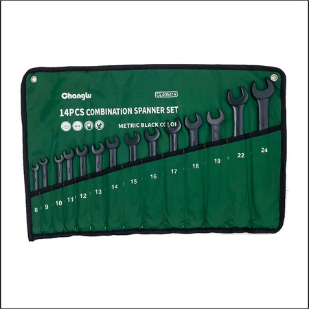 CL405414 ZESTAW KLUCZY PŁASKO-OCZKOWYCH 14 SZTUK (8-24MM)