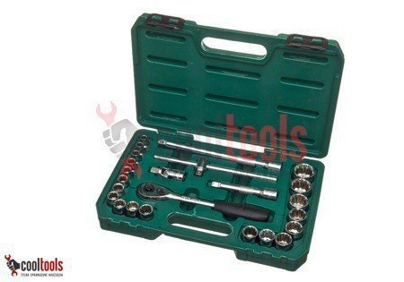 SATA 09060 Zestaw 24 kluczy nasadowych i nasadek 12 kątnych  metrycznych 1/2"