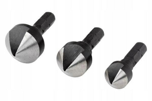 WOLFCRAFT POGŁĘBIACZ 12, 16, 19mm TRZPIEŃ 6-KĄT  3 szt.