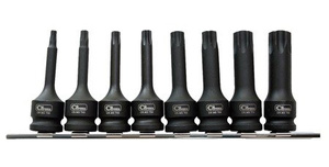 Zestaw nasadek udarowych 1/2" z końcówką bit TORX T30-T80 na listwie Corona Exclusive C6950