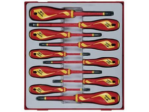 TENGTOOLS TTV910N ZESTAW WKRĘTAKÓW IZOLOWANYCH 10 SZT