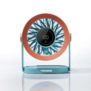 TIROSS WENTYLATOR AKUMULATOROWY Z WYŚWIETLACZEM LED