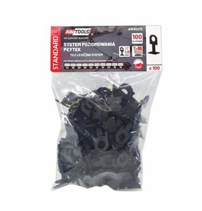 AWTOOLS POZIOMOWANIA PŁYTEK STANDARD 1,0mm - 7-5mm - KLIPS 100szt.