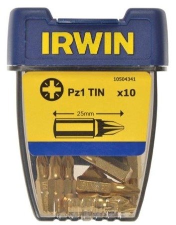 Grot Pozidriv Pz1 L=25 mm 1/4" TiN 10 szt. Irwin 10504341
