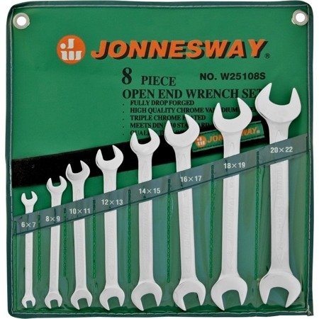 Zestaw kluczy płaskich 6-22 mm 8szt. Jonnesway W25108S
