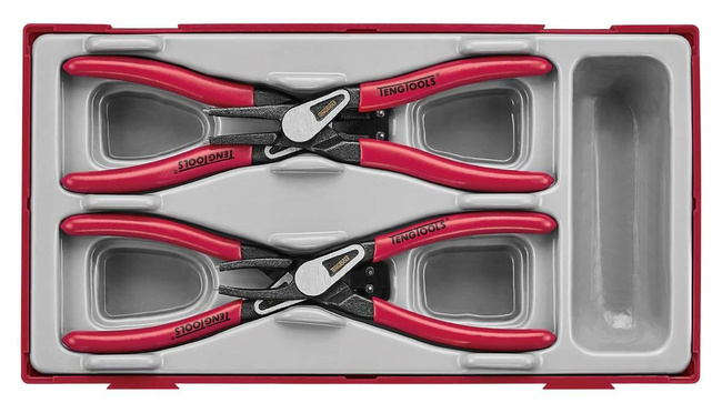 4-elementowy zestaw szczypiec do pierścieni osadczych wewnętrznych i zewnętrznych Teng Tools TT474-5E 284840105