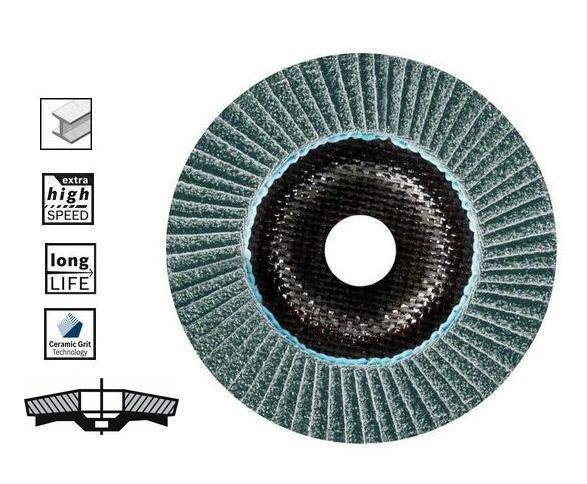 BOSCH ŚCIERNICA LISTKOWA DO METALU X781 125mm P 40, WYPUKŁA