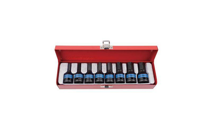 KING TONY NASADKI UDAROWE HEX 1/2"  KOMPLET 8 elem. H5,H6,H8,H10,H12,H14,H17,H19