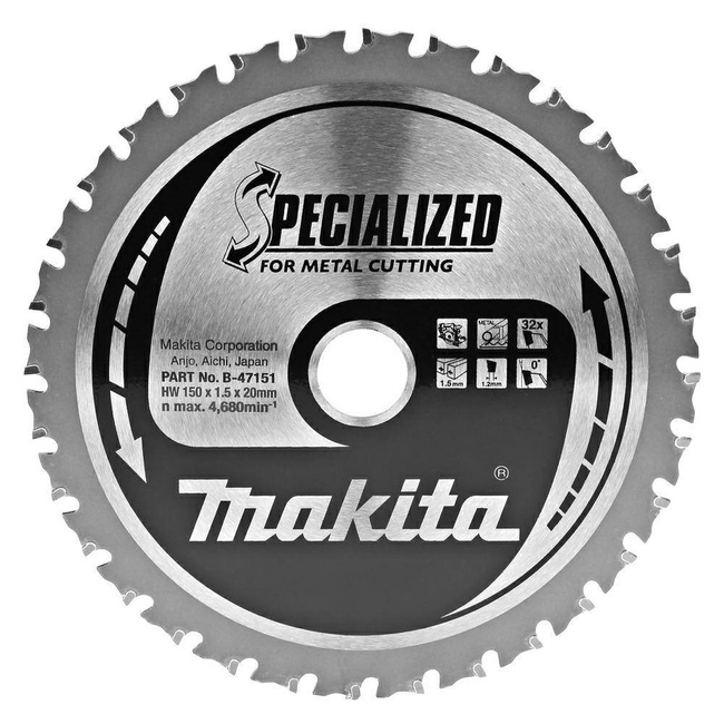 MAKITA PIŁA TARCZOWA  150x20x32z DO METALU  (DCS551/DCS53)