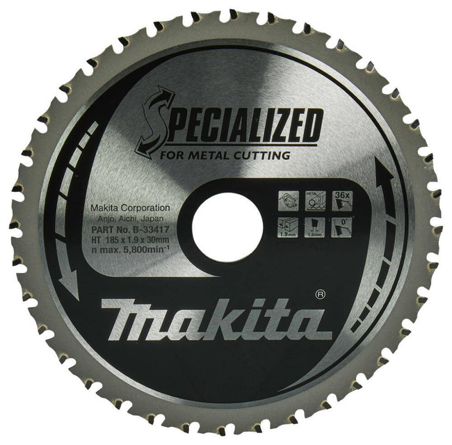 MAKITA PIŁA TARCZOWA  185x30x36z SPECJALIZED METAL