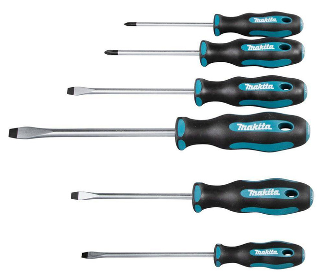 MAKITA ZESTAW WKRĘTAKÓW  6szt.  (SL4,0 x 100 / SL5,5 x 100 / SL6,5 x 100 / SL8 x 100 / PH1 x 100 / Ph2 x 100)