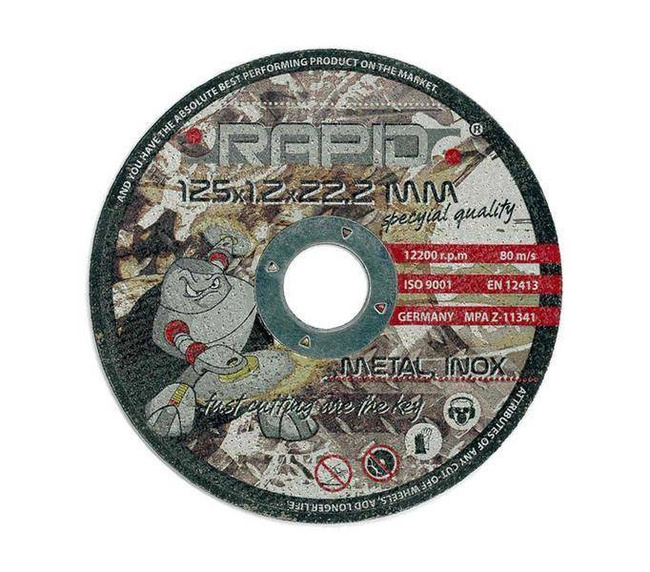 MAR-POL TARCZA DO METALU RAPID  125 x 1,0 x 22,2mm