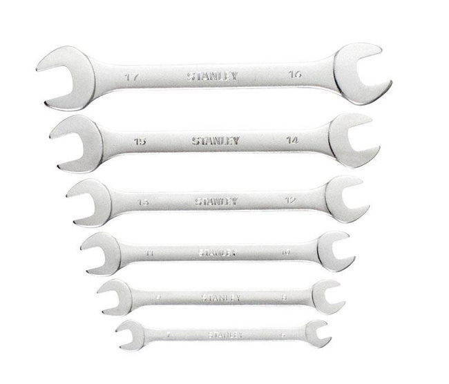 STANLEY KLUCZ PŁASKI KOMPLET 6 szt. (6-17 mm)