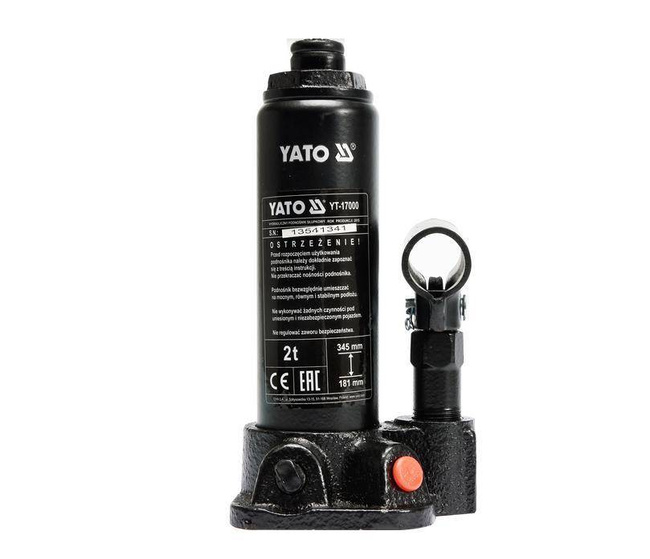 YATO DŹWIGNIK TŁOKOWY HYDRAULICZNY SŁUPKOWY  8T,  230-457mm