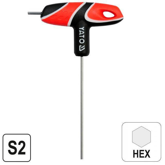 YATO KLUCZ TRZPIENIOWY IMBUS / HEX, Z RĘKOJEŚCIĄ  6,0mm