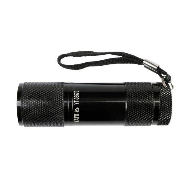 YATO LATARKA ALUMINIOWA  9-LED CZARNA