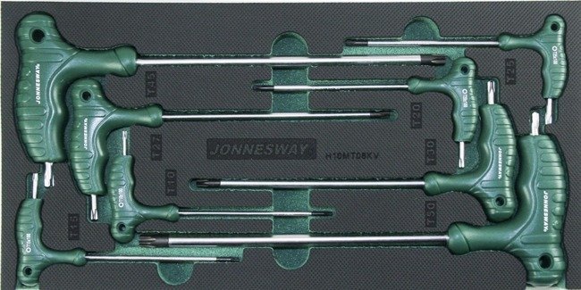 Zestaw kluczy kątowych TORX 8 szt. we wkładce EVA Jonnesway H10MT08KV